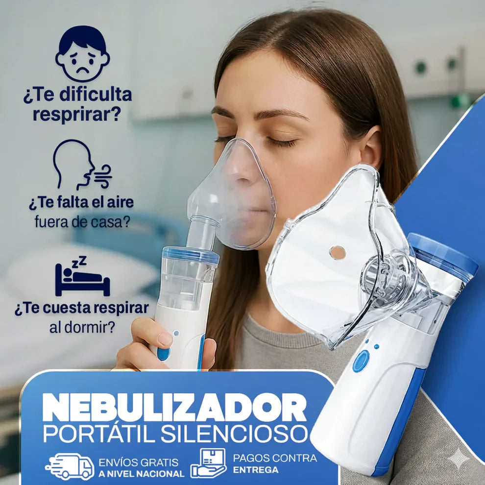 Nebulizador Pro Portátil Para Niños y Adultos + Cargador de regalo