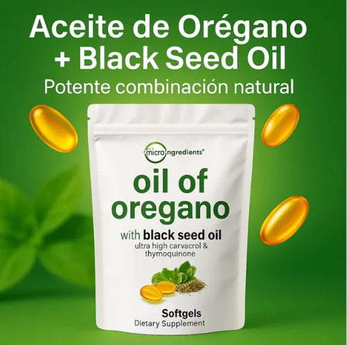 PACK 2 en 1 - Aceite de Orégano + Aceite de Semilla Negra (Original) | 60 Cápsulas