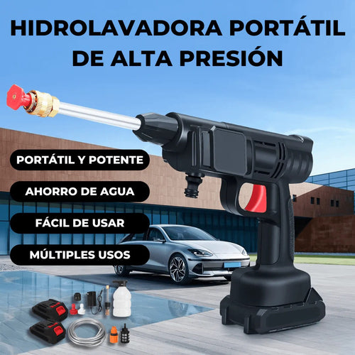 HIDROLAVADORA 3.0 PORTATIL CON 2 BATERÍAS 98v