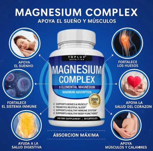 💪MAGNESIO COMPLEX - Suplemento 8 en 1 | 90 Cápsulas💊